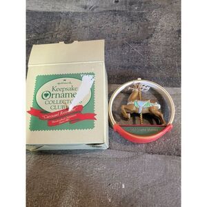 Hallmark 1987 Carousel reindeer ornament Xmas decor